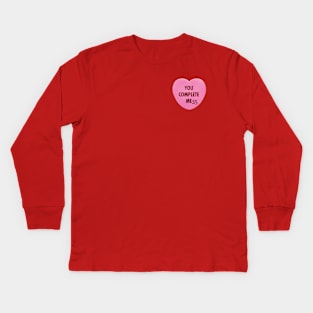Valentine's Day Candy Heart - You Complete MeSS Kids Long Sleeve T-Shirt